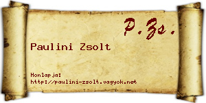 Paulini Zsolt névjegykártya